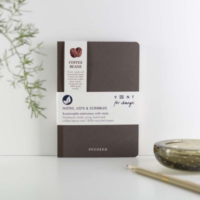 'Sucseed' A5 Reclaimed Coffee Beans Notebook